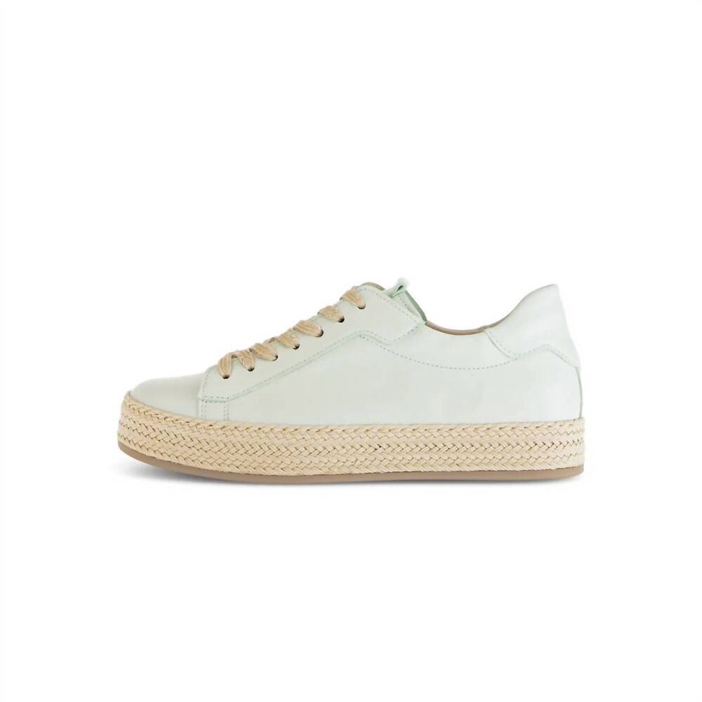 NEW GABOR women's woven sole sneaker in nappa mint
